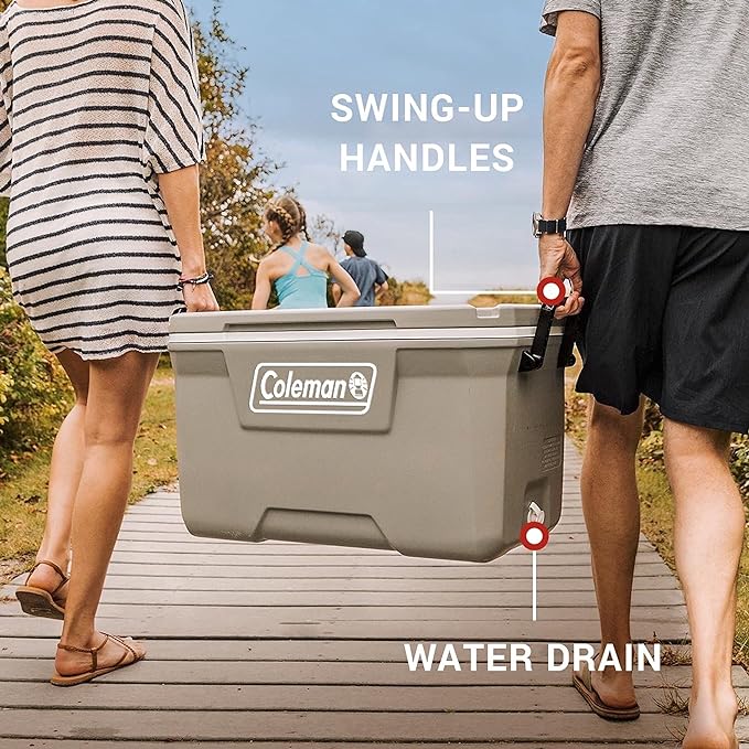 Coleman Classic Series Insulated Portable Cooler, Leak-Resistant Outdoor Hard Cooler Keeps Ice up to 5 Days, 52/70/120/150 Quart