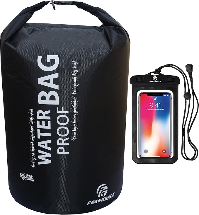 Waterproof Dry Bag - Lightweight Dry Sack with Seals and Waterproof Case - Float on Water - Keeps Gear Dry for Kayaking, Beach, Rafting, Boating, Hiking, Camping and Fishing