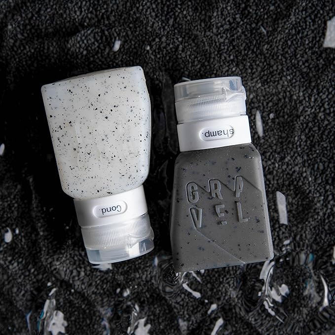 Gravel TSA Approved Travel Bottles – Leakproof, BPA-Free, Compact Toiletry Containers (4-Pack, 3oz)