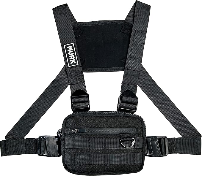 MVRK Water Resistant Chest Bag - Lightweight Tactical Chest Bag For Outdoor Training, Running Chest Pack For Men With Extra Storage