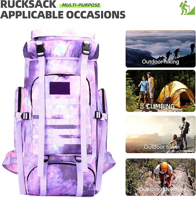 King'sGuard 70L Camping Hiking Backpack Tactical Backpack Military Molle Rucksack Backpack for Outdoor