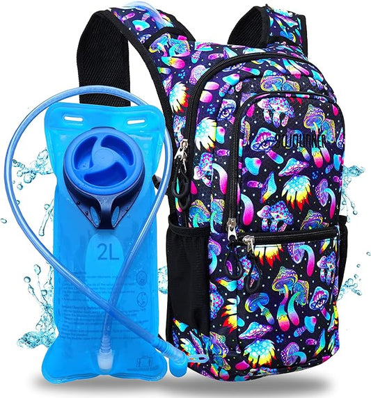Sojourner Hydration Pack, Hydration Backpack - Water Backpack with 2l Hydration Bladder, Festival Essential - Rave Hydration Pack Hydropack Hydro for Hiking, Running, Biking, Festival Gear