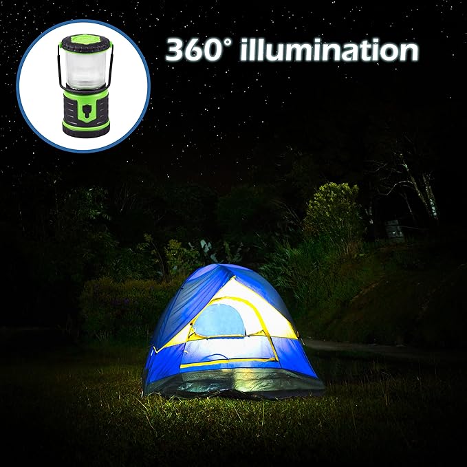 Blazin Bolt Rugged USB Rechargeable Lantern | 400 Lumen | 400 Hours of Light | 6000mAh Power Bank | 6 Modes | Camping, Emergency, Power Outage, Storm, Blizzard, Hurricane Survival