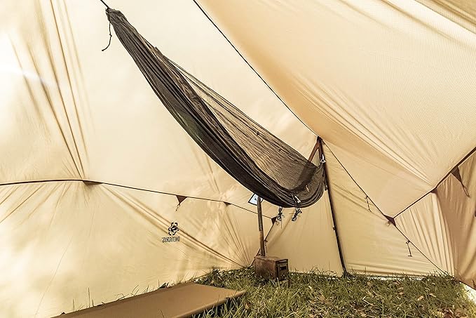 OneTigris ROCDOMUS Hot Tent with Stove Jack, 3000mm Waterproof, Versatile Lightweight Hammock Tent for Camping, Hiking, Backpacking, Bushcraft, Car Trips