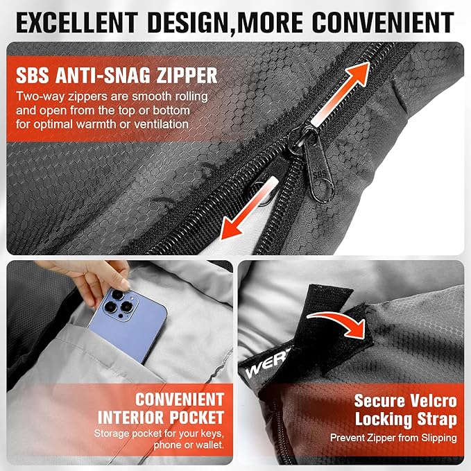 Sleeping Bags for Adults Cold Weather & Warm, Lightweight Compact Camping Backpacking Sleeping Bag for Kids Girls Boys with Compression Sack for Outdoor & Indoor