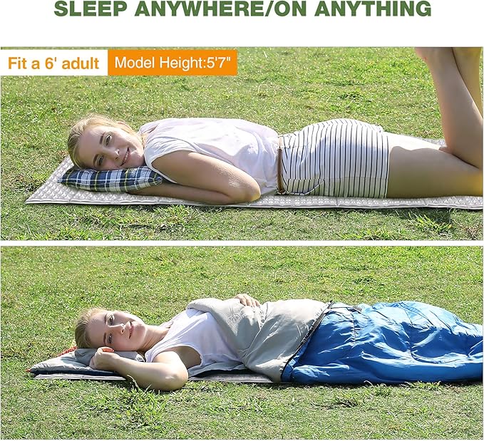 REDCAMP Foldable Foam Camping Pads for Sleeping, Waterproof Closed Cell Foam Camping Sleeping Pad - Ultra-Lightweight for Hiking & Backpacking, R-2.1 Insulated, Royal Blue/Grey/Green/Brown/Khaki