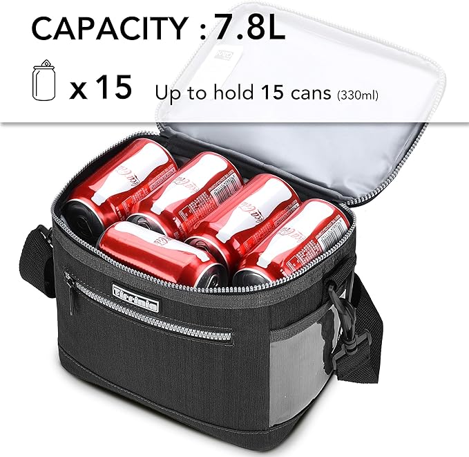 Tirrinia Insulated Lunch Bag for Women Men, Leakproof Thermal Reusable Lunch Box Tote for Adult by Tirrinia, Lunch Cooler for Office Work, Dark Grey