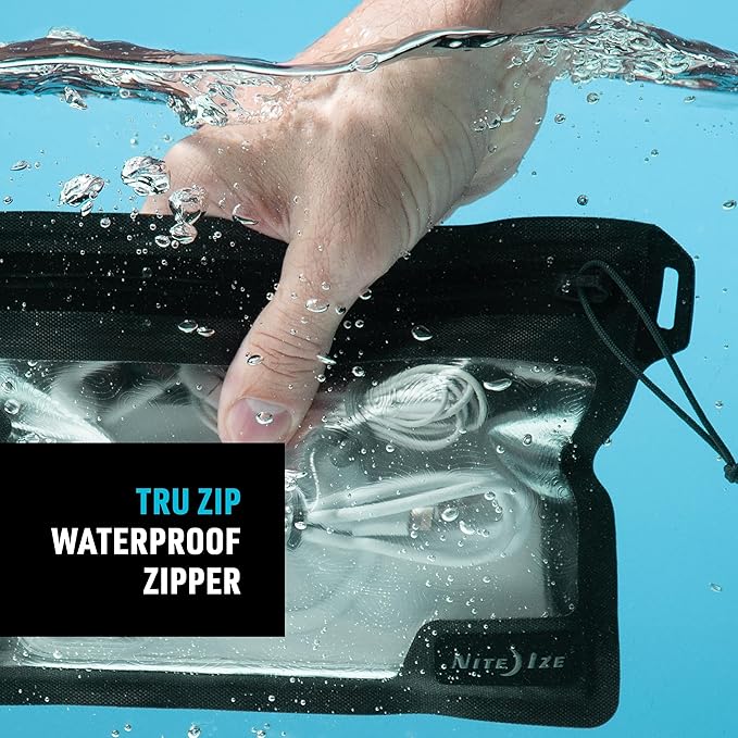 Nite Ize Runoff Waterproof Pocket - Waterproof Pouch for Passports, Phones, & Travel Essentials - Dry Bag with Tough Protection for Beach Trips, Outdoor Activities, & Travel Adventures