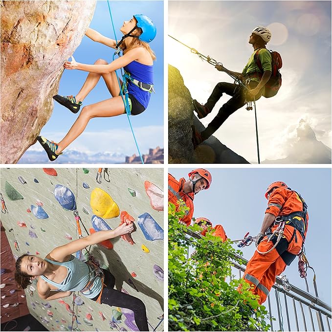 Nice C Climbing Rope, Rescue Rope, Construction Rope, Rock Climbing Rope, Static 10mm 32ft/64ft/96ft/160ft/230ft/500ft/985ft/1000ft with Carry Bag (Orange, 10M(32ft))