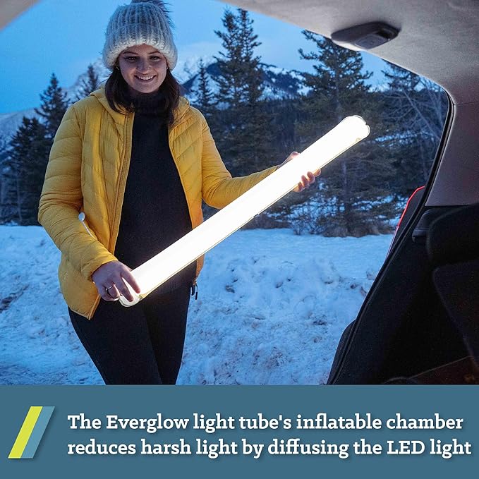KLYMIT Everglow LED Light Tube | Portable, Inflatable Camping Lantern for Outdoor Security, Water Resistant, Perfect for Backpacking & Van Life