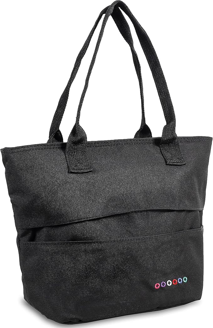 J World New York Lola Tote Bag Insulated Lunch-Box for Women, Black, One Size