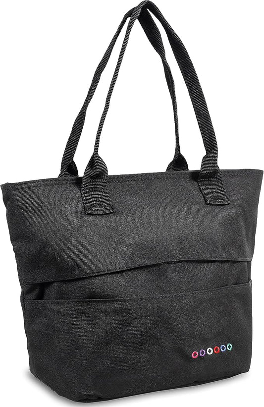 J World New York Lola Tote Bag Insulated Lunch-Box for Women, Black, One Size