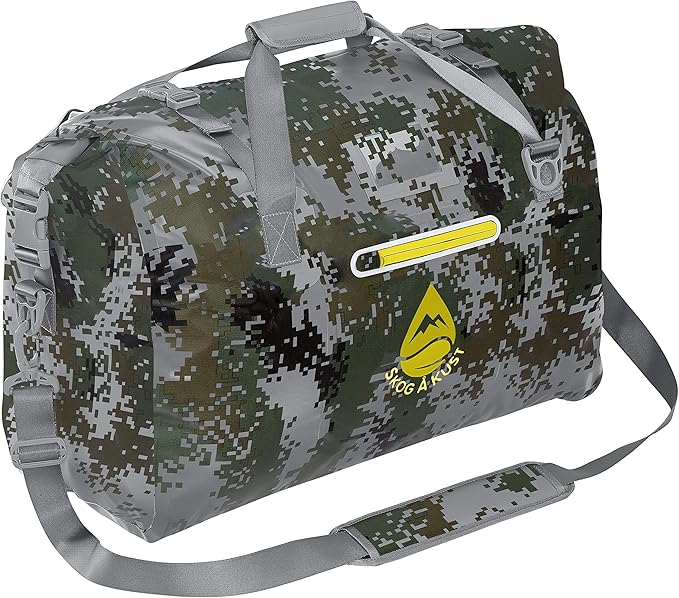 Skog Å Kust Duffelsak Heavy Duty Waterproof Duffel - Gear Bag for Sports, Travel, & More - 60L DigiCamo