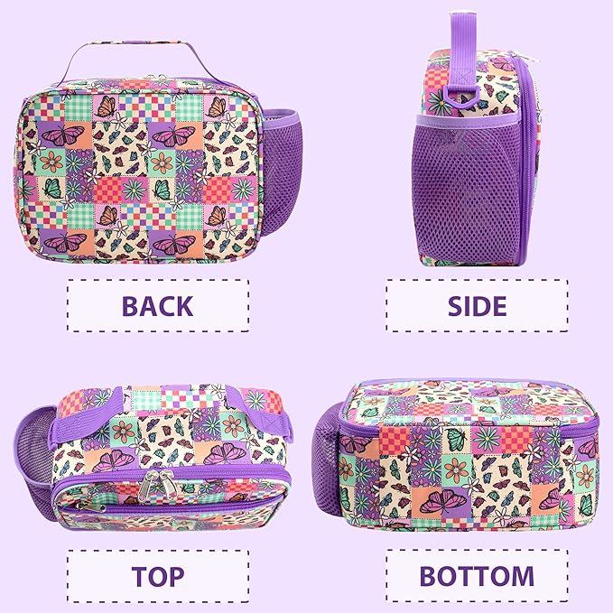 RLGPBON Kids Lunch Box for Girls Lunch Bag Insulated Durable Lunch Box Children Lunch Tote Bag for School