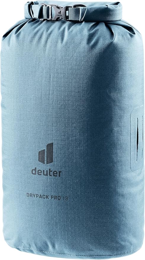 Deuter Drypack Pro 8L, Waterproof 8-Liter Storage Pack Sack for Trekking, Hiking, Bikepacking & Mountain Climbing - Atlantic