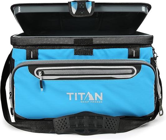 Arctic Zone Titan Deep Freeze Cooler - Zipperless Hardbody Cooler - Small & Large Capacity- Beach & Camping Cooler - Deep Freeze Insulation, HardBody Liner, and SmartShelf