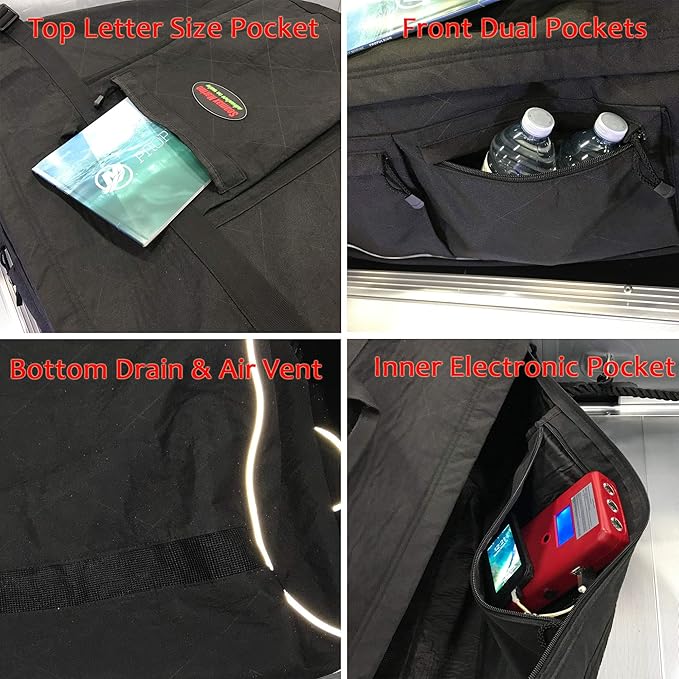 Seamax Sunlitec Front Accessory Storage Bow Bag for Inflatable Boat, with Reflective Line