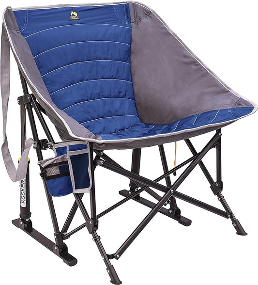 GCI Outdoor MaxRelax Pod Rocker Portable Rocking Chair & Outdoor Camping Chair, Royal Blue