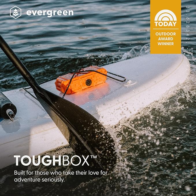 Evergreen 56 ToughBox - EDC Dry Box Protective Case USA Made for Organization of Cameras, Phones, Camping, Fishing, Hiking, Water Sports (Yellow)