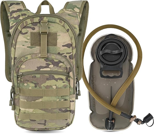 MARCHWAY Tactical Molle Hydration Pack with 2.5L TPU Water Bladder, Compact Yet Spacious Military Backpack for Hiking, Cycling, Backpacking, Hunting, Running