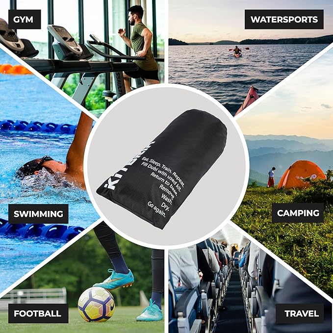 KitBrix DobiPak Drybag 12L - Keeps Wet Gear Separate - Waterproof Dry Bag for Sports, Camping & Travel - Perfect for Wetsuits, Swim Gear, Muddy Boots - Durable & Lightweight