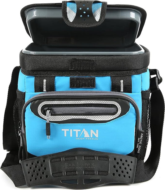 Arctic Zone Titan Deep Freeze Cooler - Zipperless Hardbody Cooler - Small & Large Capacity- Beach & Camping Cooler - Deep Freeze Insulation, HardBody Liner, and SmartShelf