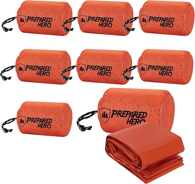 Prepared Hero Survival Bag - Emergency Sleeping Bag, Thermal Bivy Sack for Camping, Hiking, Outdoor. Lightweight, Portable, Survival Shelter.