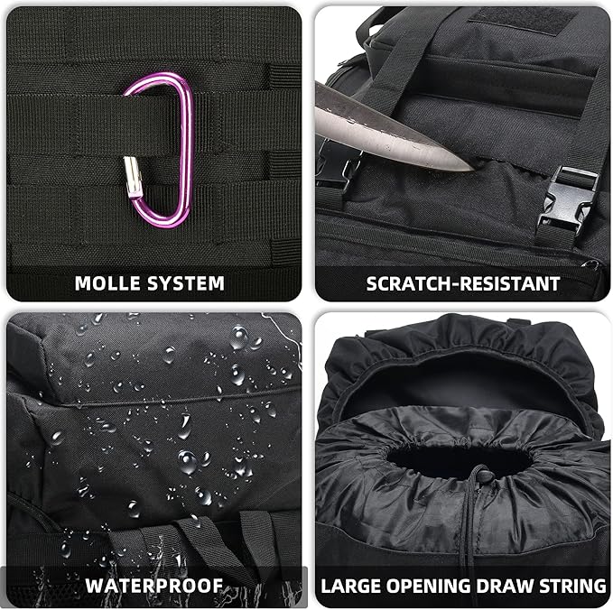 King'sGuard 70L Camping Hiking Backpack Tactical Backpack Military Molle Rucksack Backpack for Outdoor