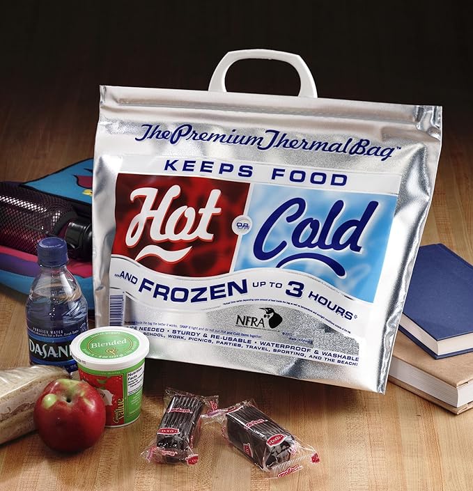 | Insulated Thermal Cooler, Lunch Size, Pack of 5