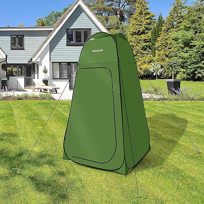 AKOZLIN Portable Pop Up Shower Tent Instant Privacy Dressing Changing Tent Outdoor Shower Room Camp Toilet Tent