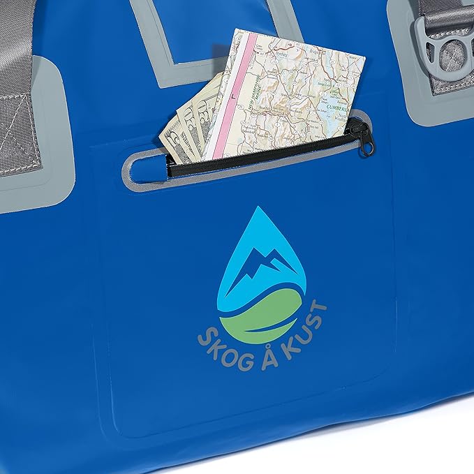 Skog Å Kust Duffelsak Heavy Duty Waterproof Duffel - Gear Bag for Sports, Travel, & More - 40L Navy Blue