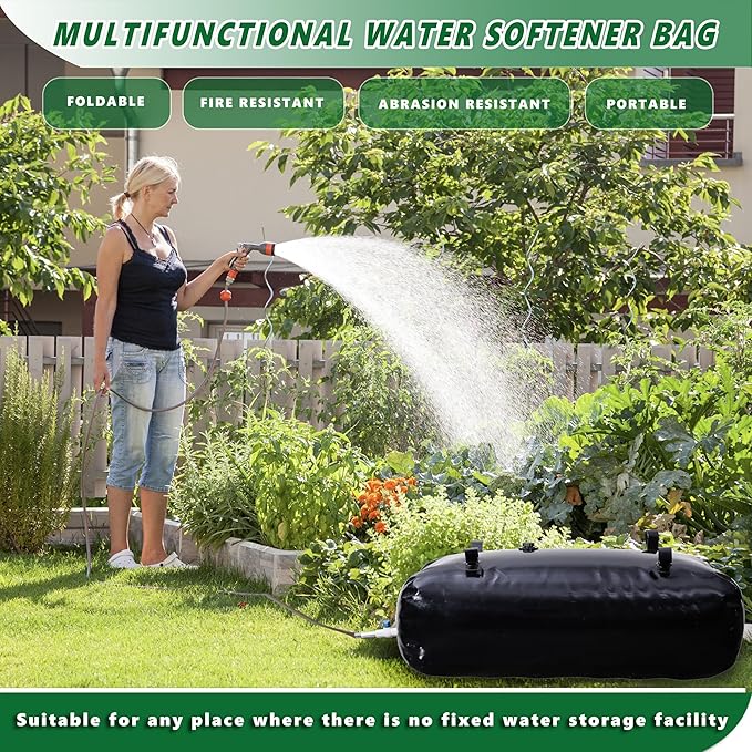MXQMKL 400 L/100 gal Water Bladder Storage Containers, Foldable Portable Water Tank Large Capacity Soft Water Bag, Drought Resistance, Fire Prevention, Emergency Water