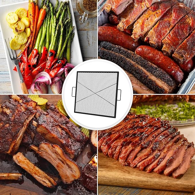 onlyfire X-Marks Square Fire Pit Cooking Grate, 36-Inch