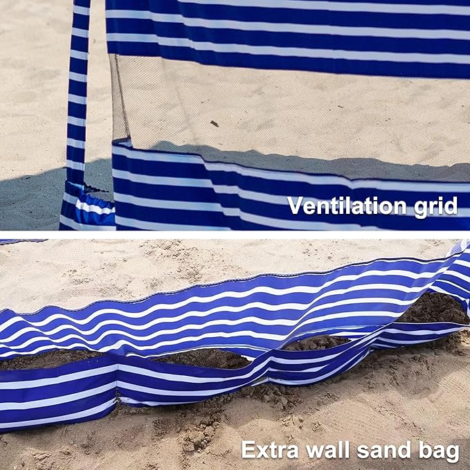 AMMSUN Beach Cabana Sidewall, Additional Privacy Sunwall for AMMSUN 6.2'×6.2' Beach Cabana, Easy Set Up and Take Down