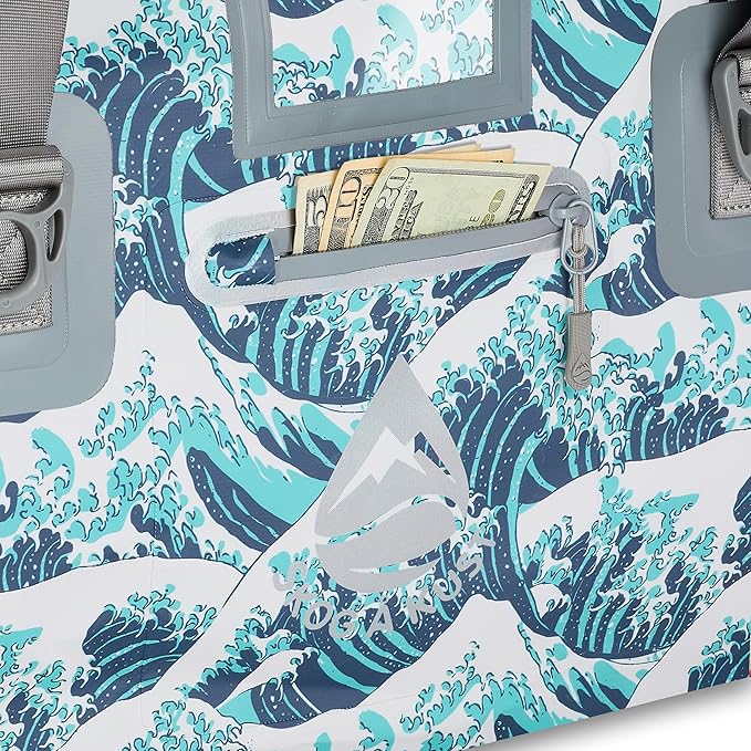 Skog Å Kust Duffelsak Heavy Duty Waterproof Duffel - Gear Bag for Sports, Travel, & More - 40L Waves