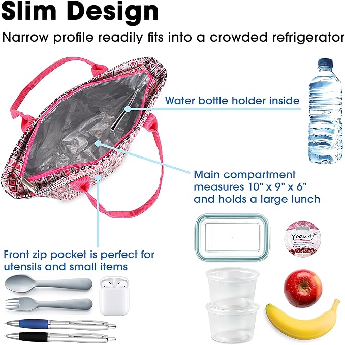 J World New York Lola Tote Bag Insulated Lunch-Box for Women, Skandi Pink, One Size