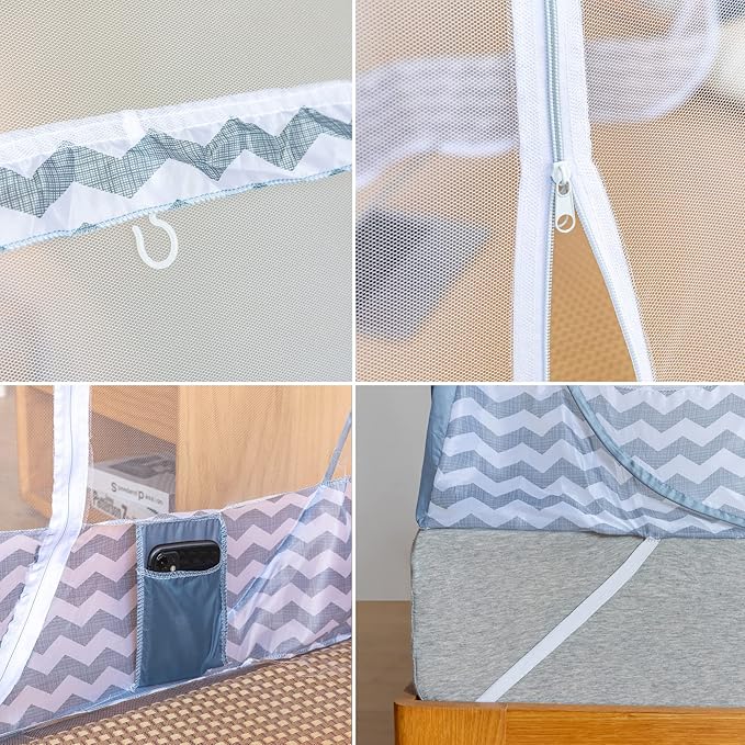 Mosquito Net Pop Up Ten,Folding Netting Bed Tent,Portable Mosquito Netting with Bottom,Bug Net,Canopy Outdoor,Camping Tent,Insect Screen,Ultralight,Folding Design,L79 x W47 x H55 inch