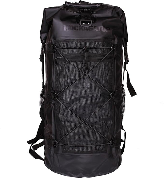 Kanarra 90L Waterproof Backpack for Camping, Hiking, Mountaineering, Backpacking, Hunting, Fishing, Canoeing, Outdoor Activities, The Wet Outdoors - Large Capacity, Roll Top Closure, Black