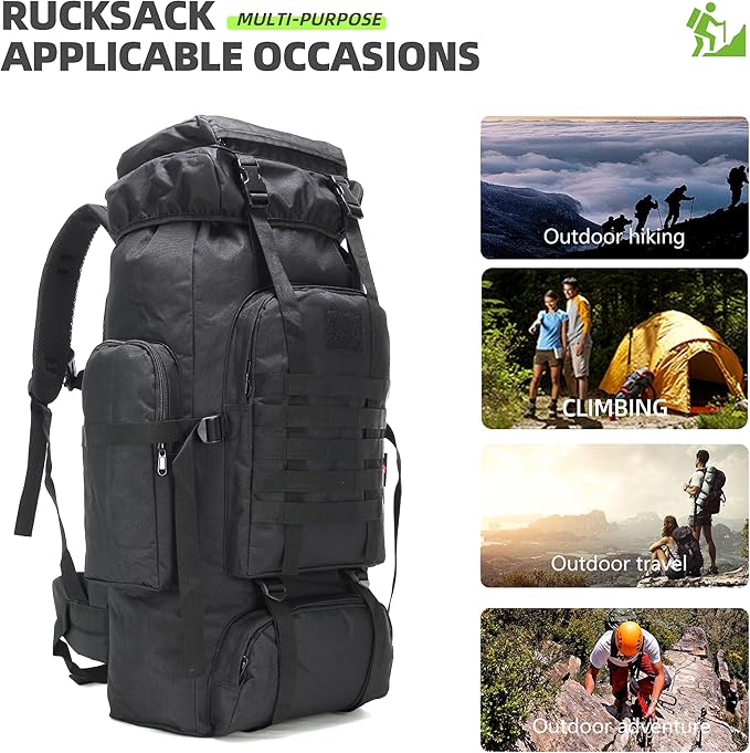 King'sGuard 70L Camping Hiking Backpack Tactical Backpack Military Molle Rucksack Backpack for Outdoor
