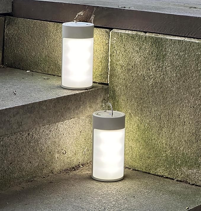 Survival Camping Lantern, Rechargeable LED Camping Lantern,62LEDs,3 Modes & SOS, Rechargeable for 4hrs, Small & Light, Emergency Light for Blackout, Hurricane Hiking Light(White)