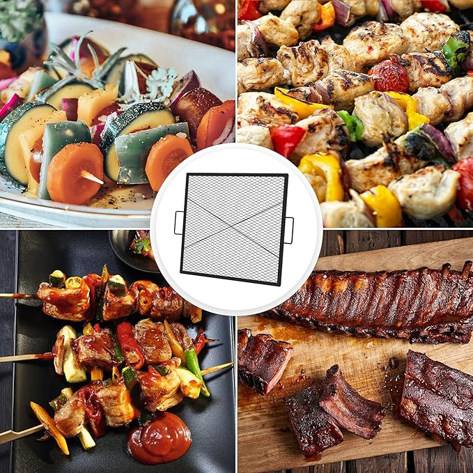 only fire X-Marks Square Fire Pit Cooking Grate, 30-Inch