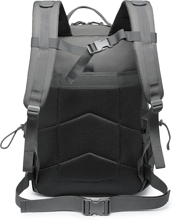 Wotony Tactical Backpack - Military waterproof backpack with multiple pockets and tactical gear for the outdoors (Gray, 45L)