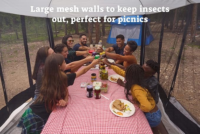 Magnetic Screen House, Magnetic Screen Shelter for Camping, Travel, Picnics, Tailgating, and More