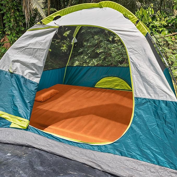DWVO Memory Foam Camping Pad Futon Mattress Full, 3.5 INCH Thick Portable Floor Sleeping Mat with Travel Bag