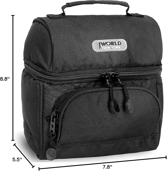 J World New York Corey Lunch Bag, Black, One Size