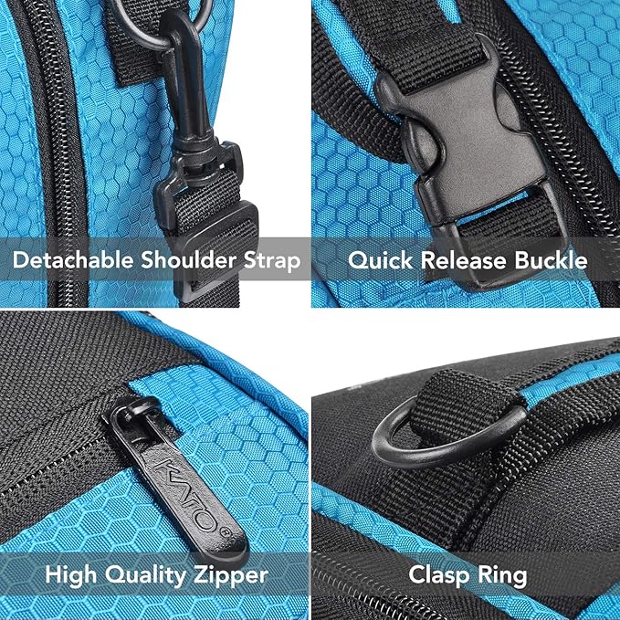 Expandable Insulated Lunch Bag, Leakproof Flat Lunch Cooler Tote with Shoulder Strap for Men and Women, Suitable for Work & Office Tirrinia, Blue