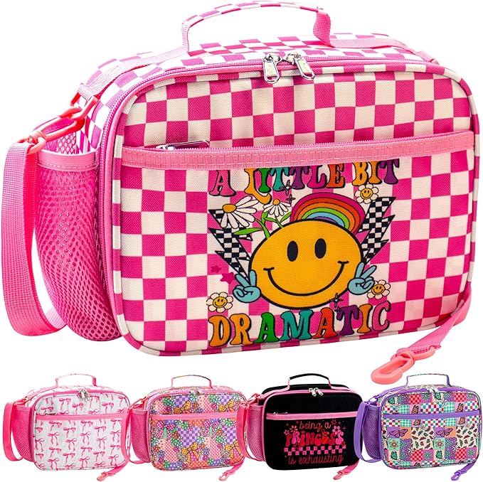 RLGPBON Kids Lunch Box for Girls Lunch Bag Insulated Durable Lunch Box Children Lunch Tote Bag for School