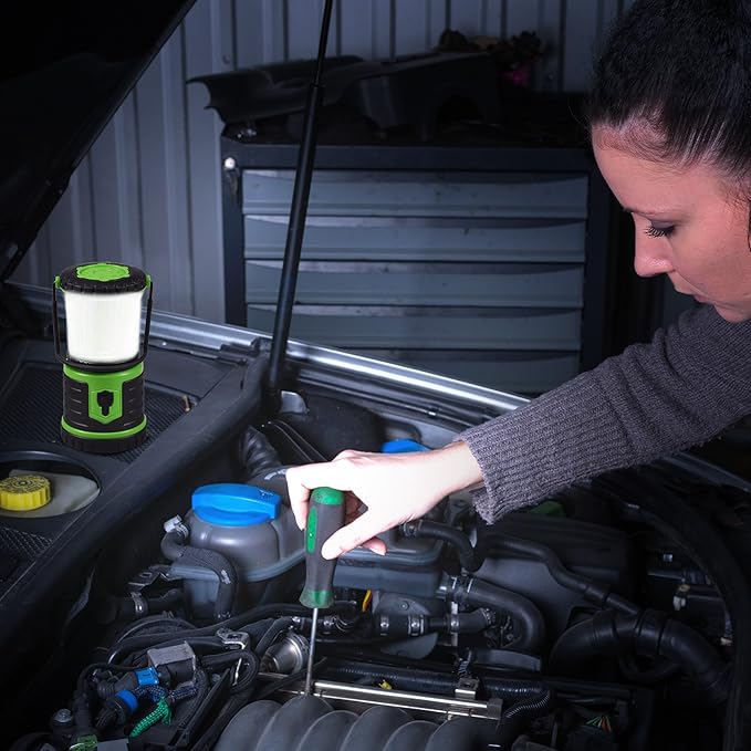 Blazin Bolt Rugged USB Rechargeable Lantern | 400 Lumen | 400 Hours of Light | 6000mAh Power Bank | 6 Modes | Camping, Emergency, Power Outage, Storm, Blizzard, Hurricane Survival