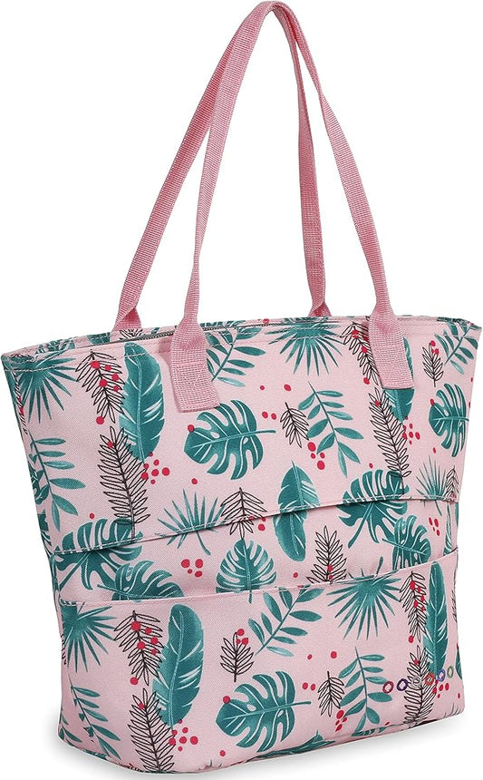J World New York Lola Tote Bag Insulated Lunch-Box for Women, Palm Leaves, One Size