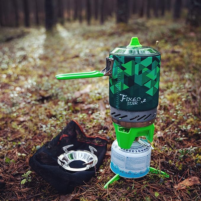 Fire-Maple Fixed Star 2 Backpacking and Camping Stove System - Outdoor Propane Camp Cooking Gear, Portable Pot/Jet Burner Set, Ideal for Hiking, Trekking, Fishing, Hunting Trips and Emergency Use